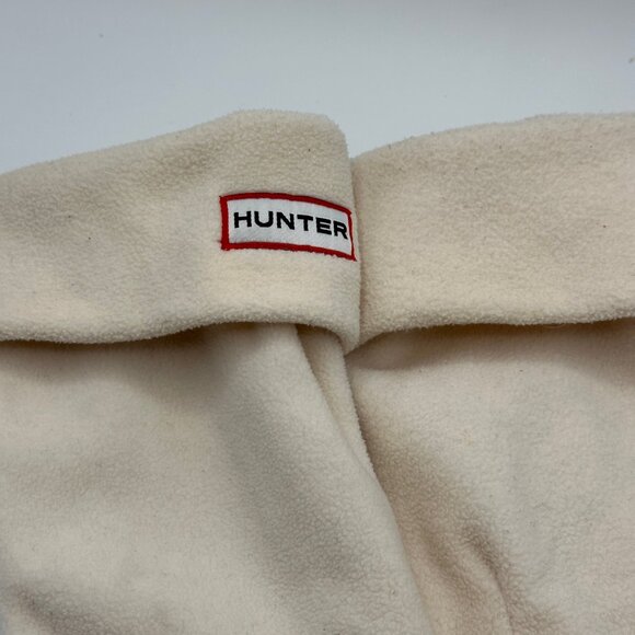Hunter Kids Fleece Boot Socks in Ivory Kids 11-13 - Picture 3 of 5